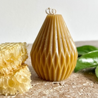 Kropla miodu — Świeca z wosku pszczelego (130 g)