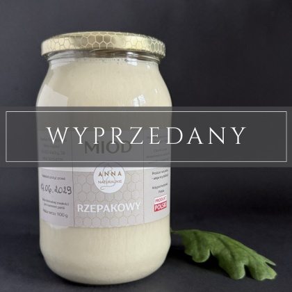 Miód rzepakowy kremowany – 1100 g z Pasieki pod Dębami